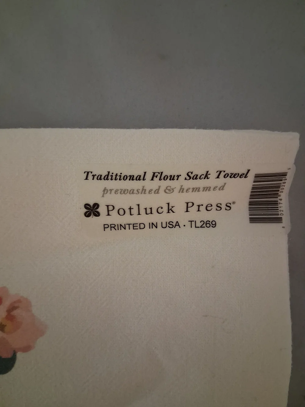 Botanical Cactus Print Flour Sack Towel - White Green & Terracotta